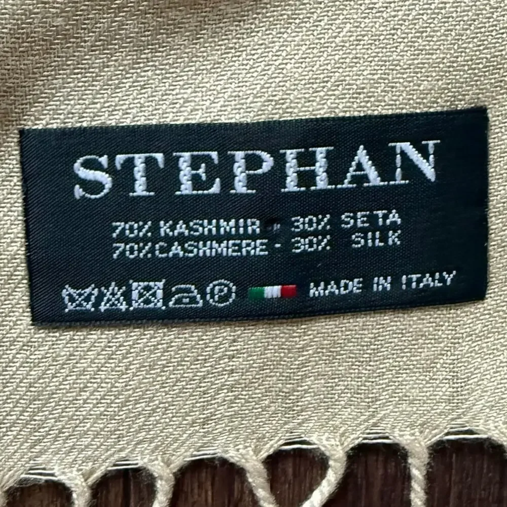 Stephan Italy Cashmere Silk Scarf Shawl 32x75 Equestrian Print